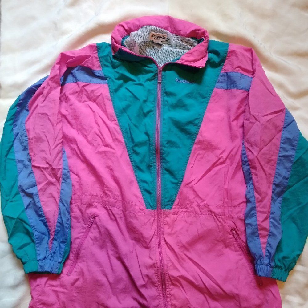Vintage Reebok Sport Color Block Windbreaker - Picture 1 of 7